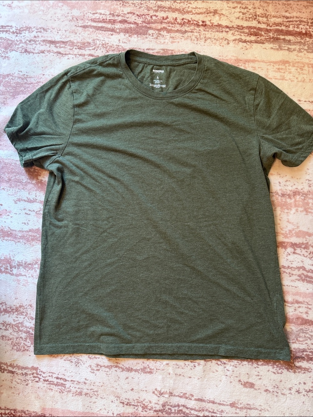 Sonoma Olive Green Short Sleeve Crewneck T-Shirt - Men